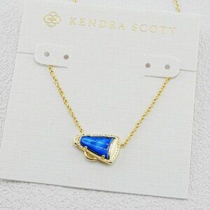 ✨Kendra Scott Blue Stone Gold Cheer Necklace💙